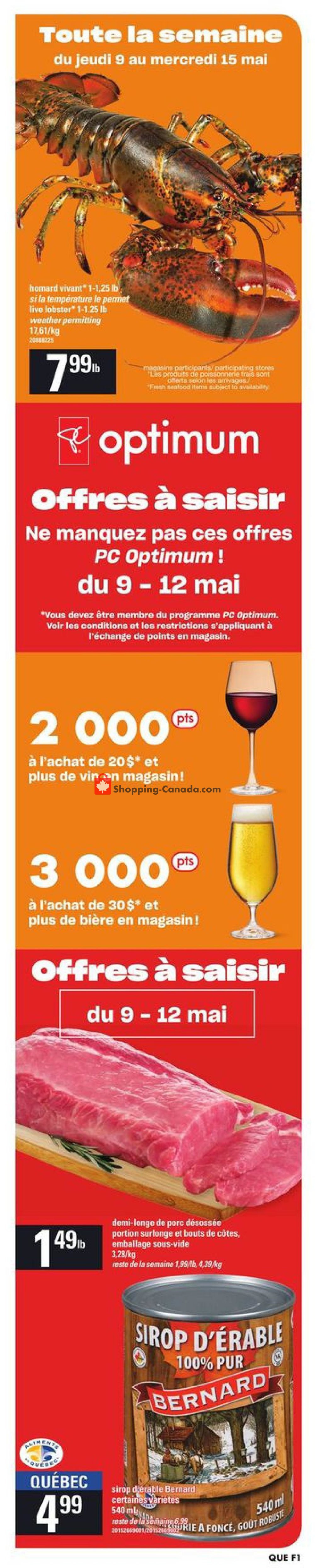 Provigo flyer from Thursday May 9, 2019 to Wednesday May 15, 2019 - page 1