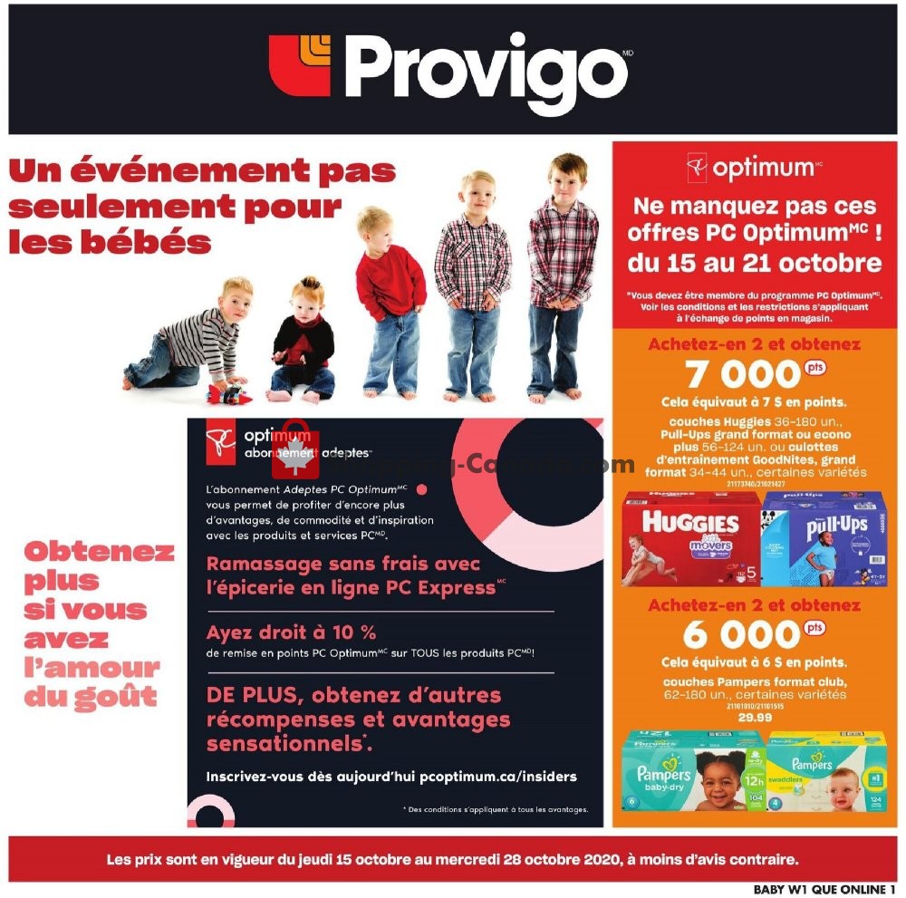 Provigo flyer from Thursday October 15, 2020 to Wednesday October 28, 2020 - page 1