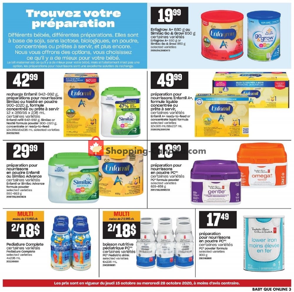 Provigo flyer from Thursday October 15, 2020 to Wednesday October 28, 2020 - page 3