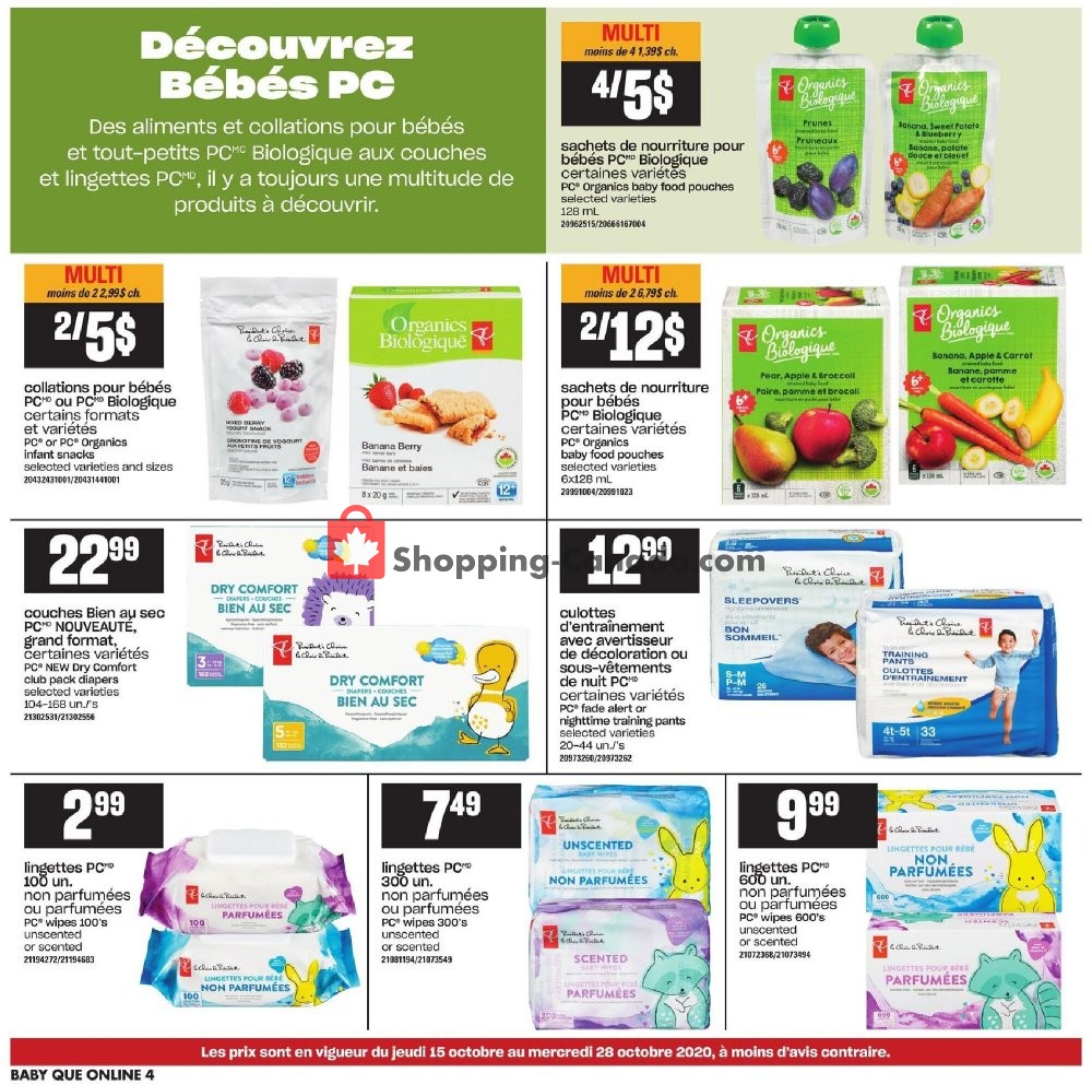 Provigo flyer from Thursday October 15, 2020 to Wednesday October 28, 2020 - page 4