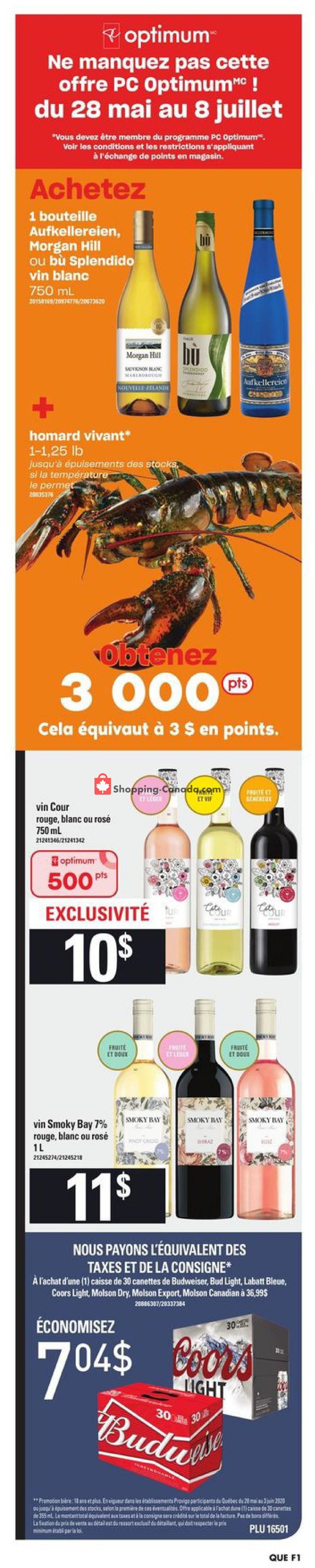 Provigo flyer from Thursday May 28, 2020 to Wednesday June 3, 2020 - page 1