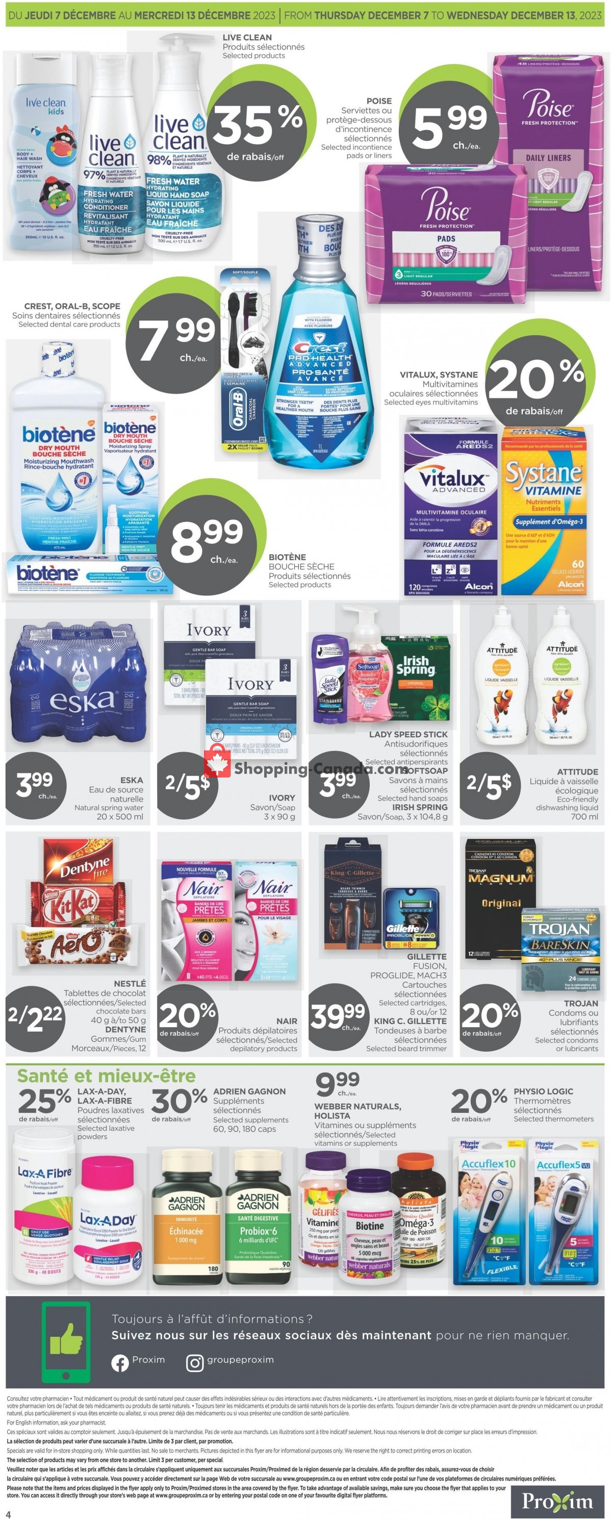Proxim flyer from Thursday December 7, 2023 to Wednesday December 13, 2023 - page 4