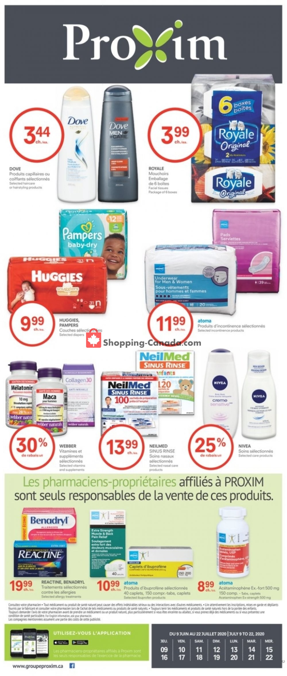 Proxim flyer from Thursday July 9, 2020 to Wednesday July 22, 2020 - page 1