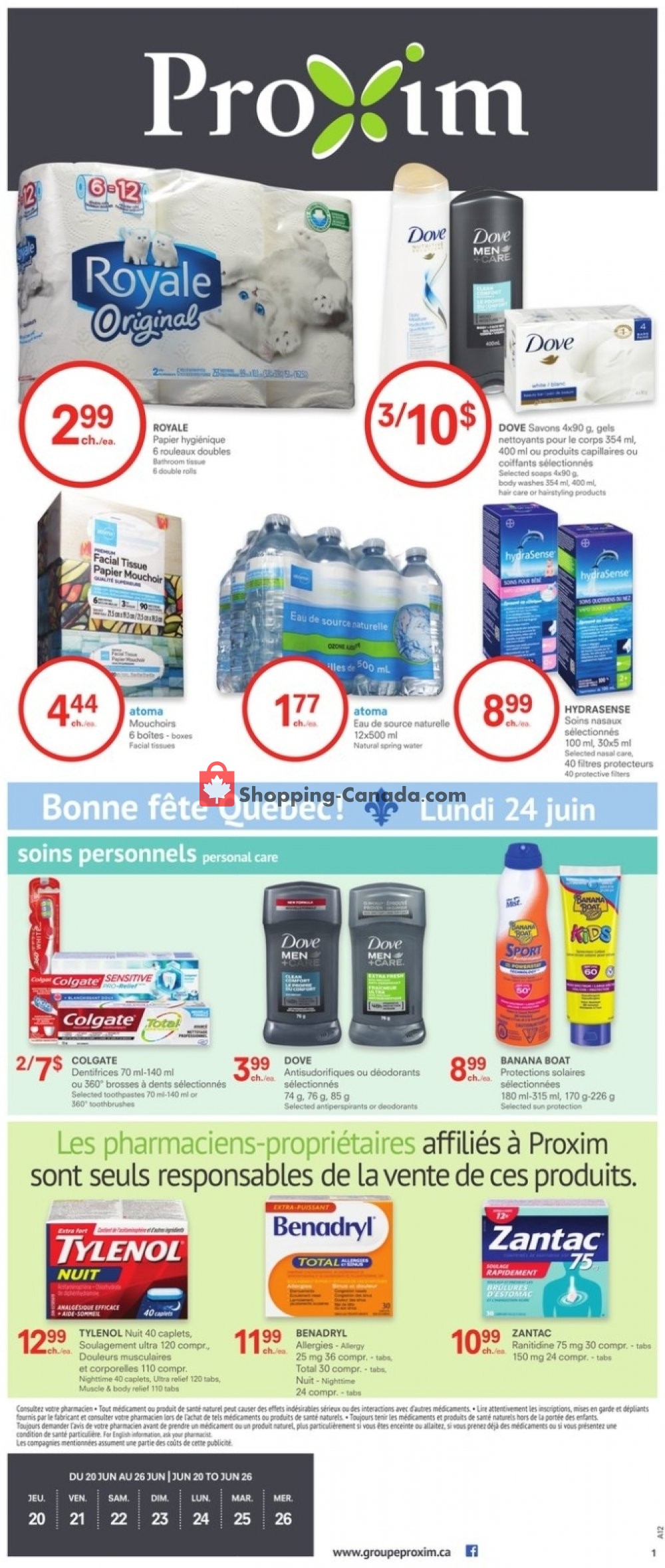 Proxim flyer from Thursday June 20, 2019 to Wednesday June 26, 2019 - page 1