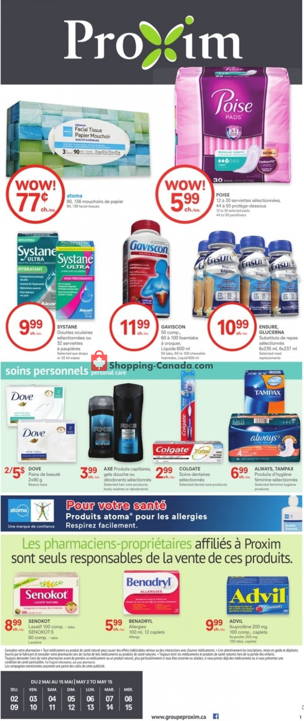 Proxim flyer from Thursday May 2, 2019 to Wednesday May 15, 2019 - page 1