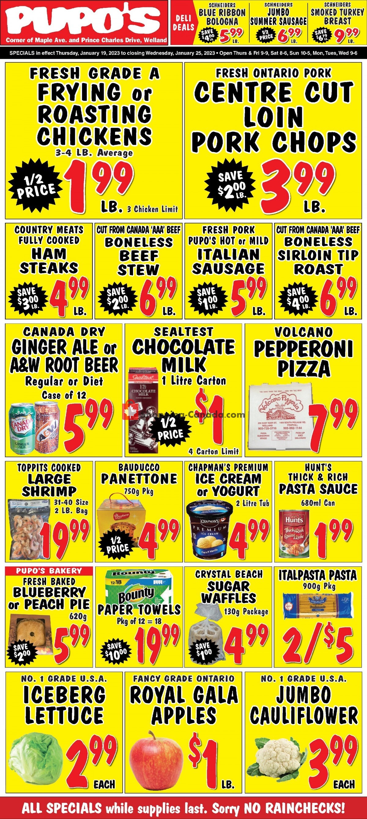Pupo's Food Market flyer from Thursday January 19, 2023 to Wednesday January 25, 2023 - page 1