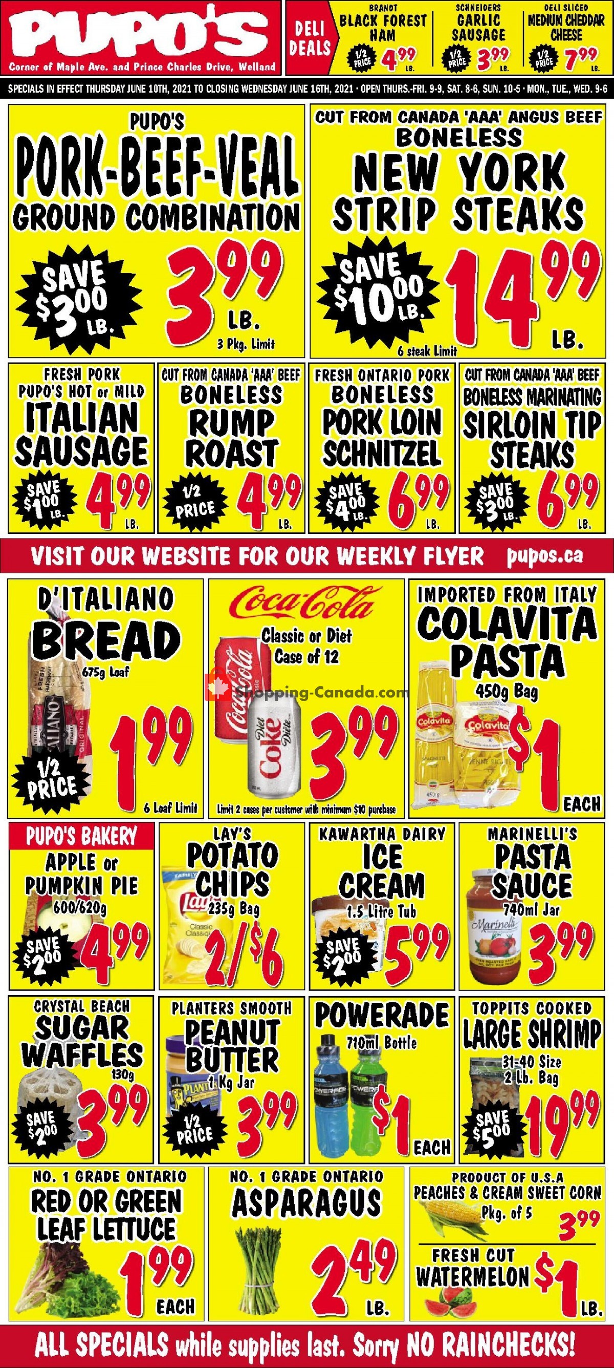 Pupo's Food Market flyer from Thursday June 10, 2021 to Wednesday June 16, 2021 - page 1