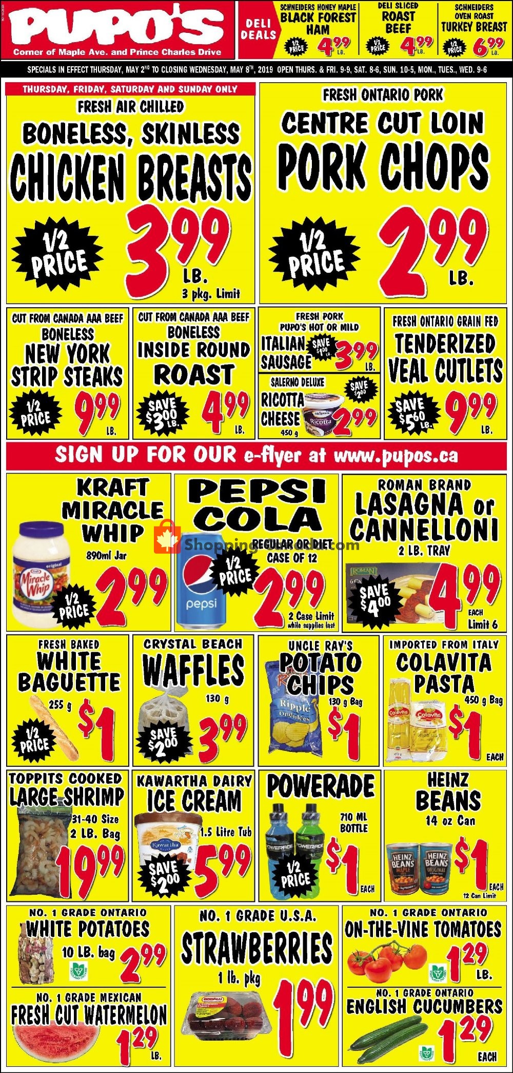 Pupo's Food Market flyer from Thursday May 2, 2019 to Wednesday May 8, 2019 - page 1