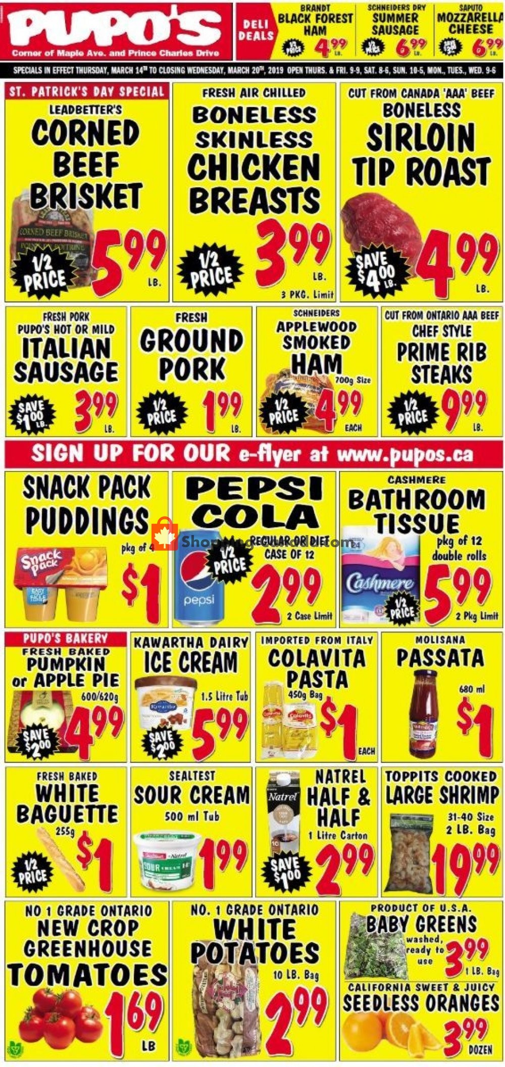 Pupo's Food Market flyer from Thursday March 14, 2019 to Wednesday March 20, 2019 - page 1