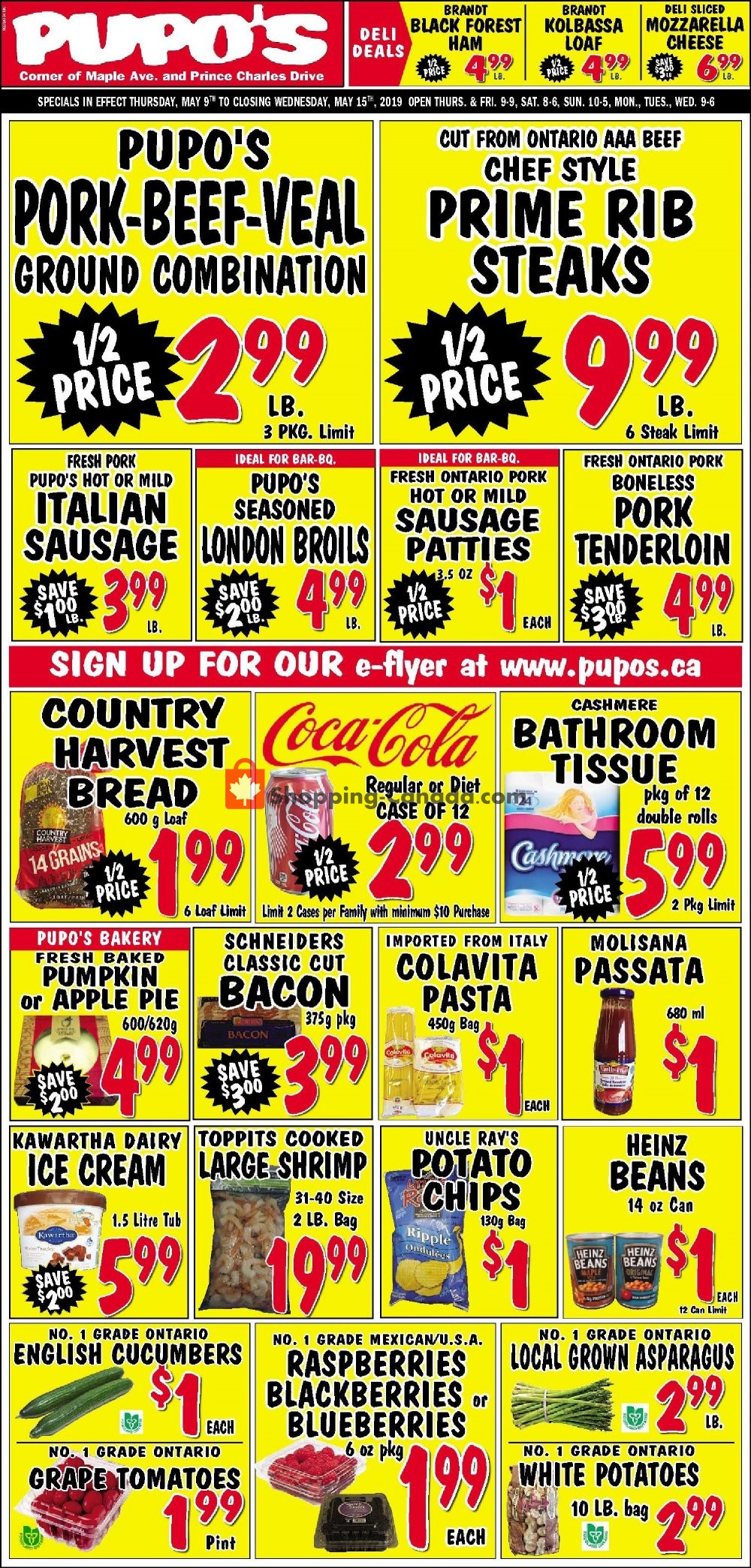 Pupo's Food Market flyer from Thursday May 9, 2019 to Wednesday May 15, 2019 - page 1