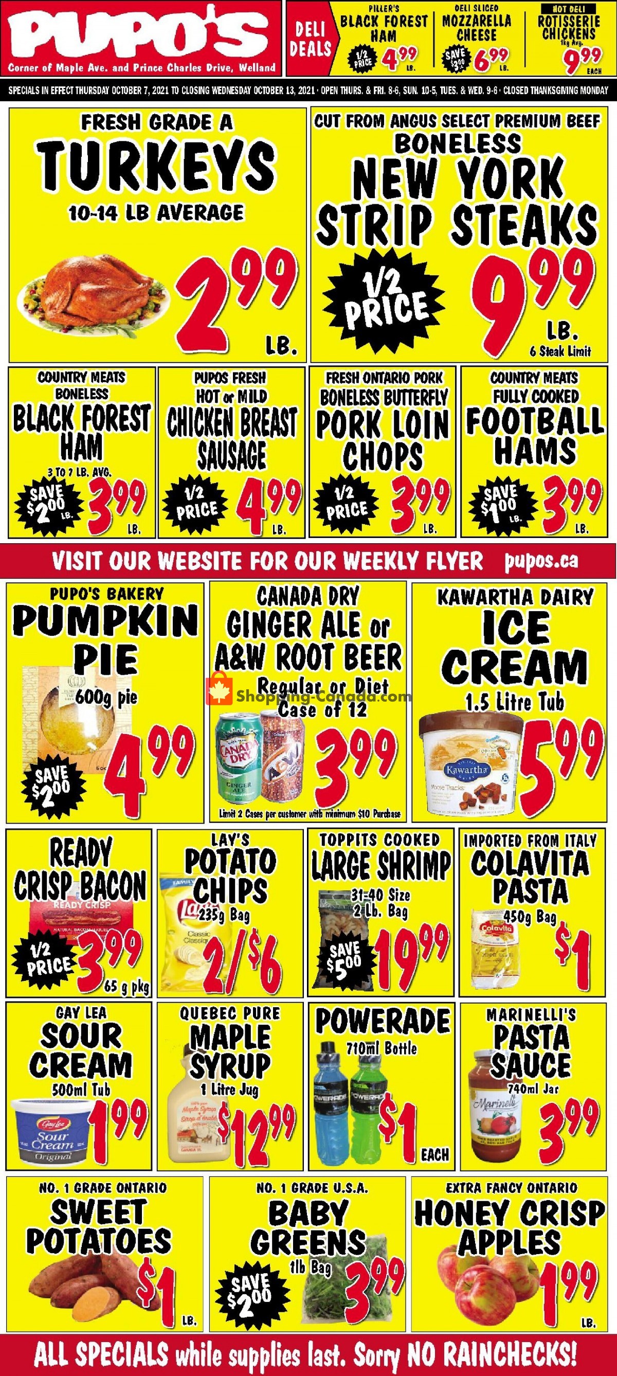 Pupo's Food Market flyer from Thursday October 7, 2021 to Wednesday October 13, 2021 - page 1