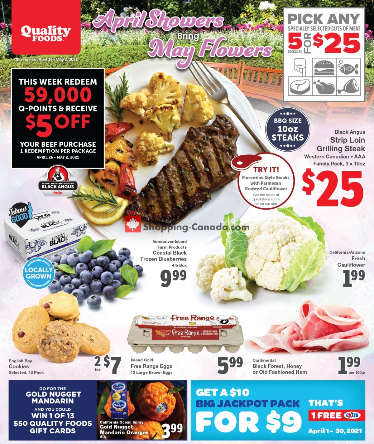 Quality Foods flyer from Monday April 26, 2021 to Sunday May 2, 2021 - page 1
