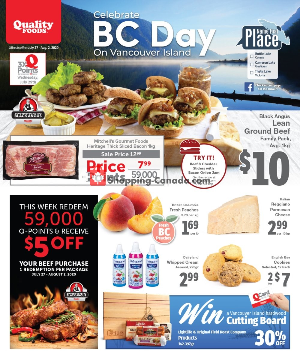 Quality Foods Canada, flyer (Celebrate BC Day) July 27 August 2