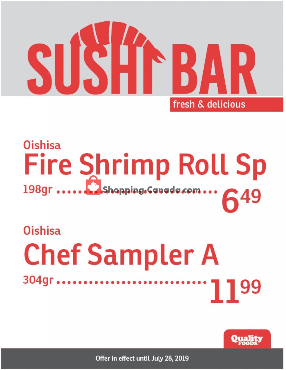 Quality Foods flyer from Monday July 22, 2019 to Sunday July 28, 2019 - page 2