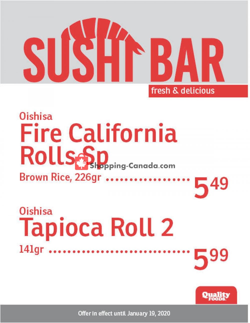 Quality Foods flyer from Monday January 13, 2020 to Sunday January 19, 2020 - page 2