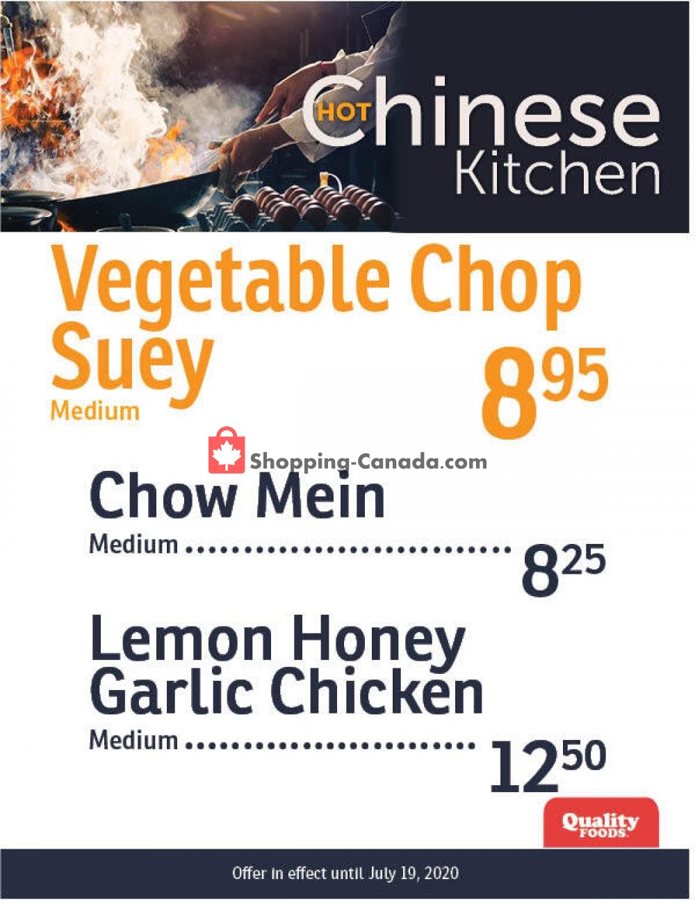 Quality Foods flyer from Monday July 13, 2020 to Sunday July 19, 2020 - page 1