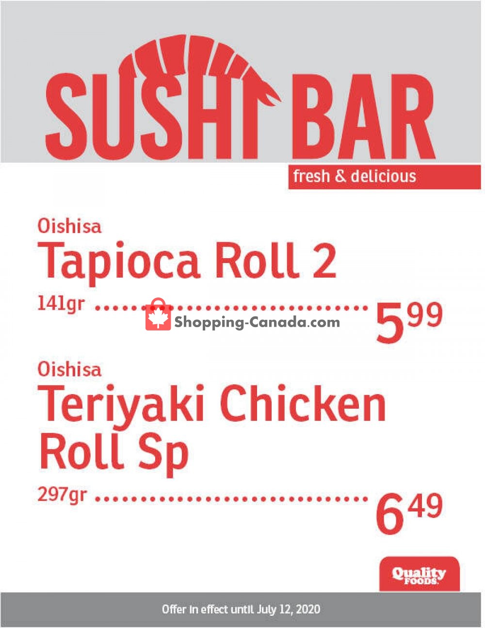 Quality Foods flyer from Monday July 6, 2020 to Sunday July 12, 2020 - page 2