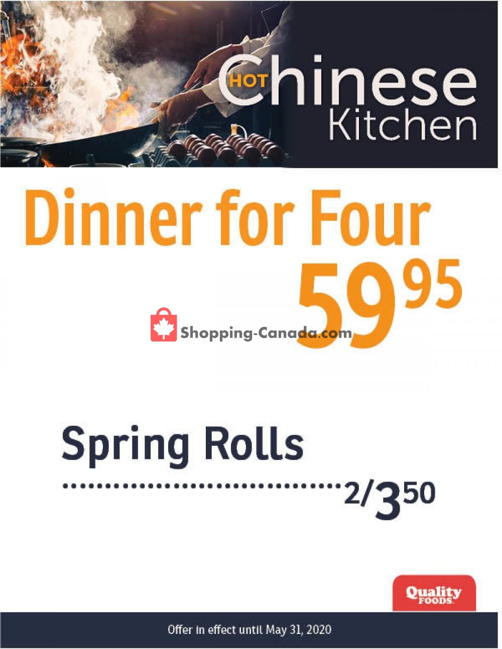 Quality Foods flyer from Monday May 25, 2020 to Sunday May 31, 2020 - page 1