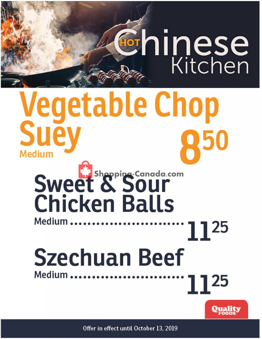 Quality Foods flyer from Monday October 7, 2019 to Sunday October 13, 2019 - page 1