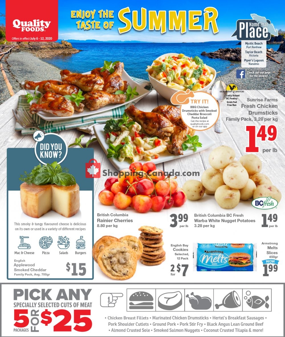 Quality Foods flyer from Monday July 6, 2020 to Sunday July 12, 2020 - page 1