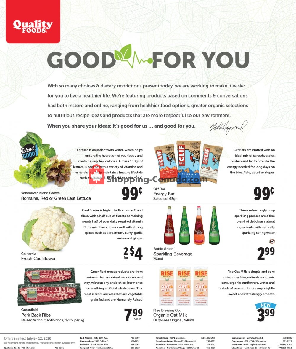 Quality Foods flyer from Monday July 6, 2020 to Sunday July 12, 2020 - page 7