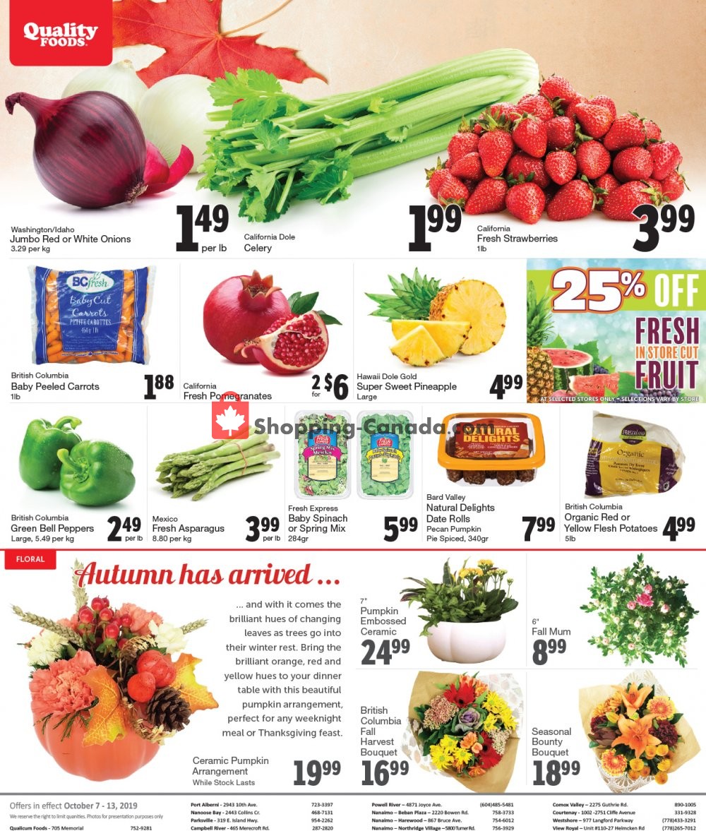 Quality Foods flyer from Monday October 7, 2019 to Sunday October 13, 2019 - page 7