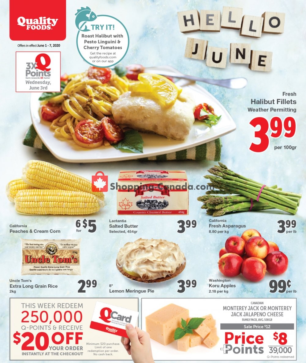 Quality Foods flyer from Monday June 1, 2020 to Sunday June 7, 2020 - page 1