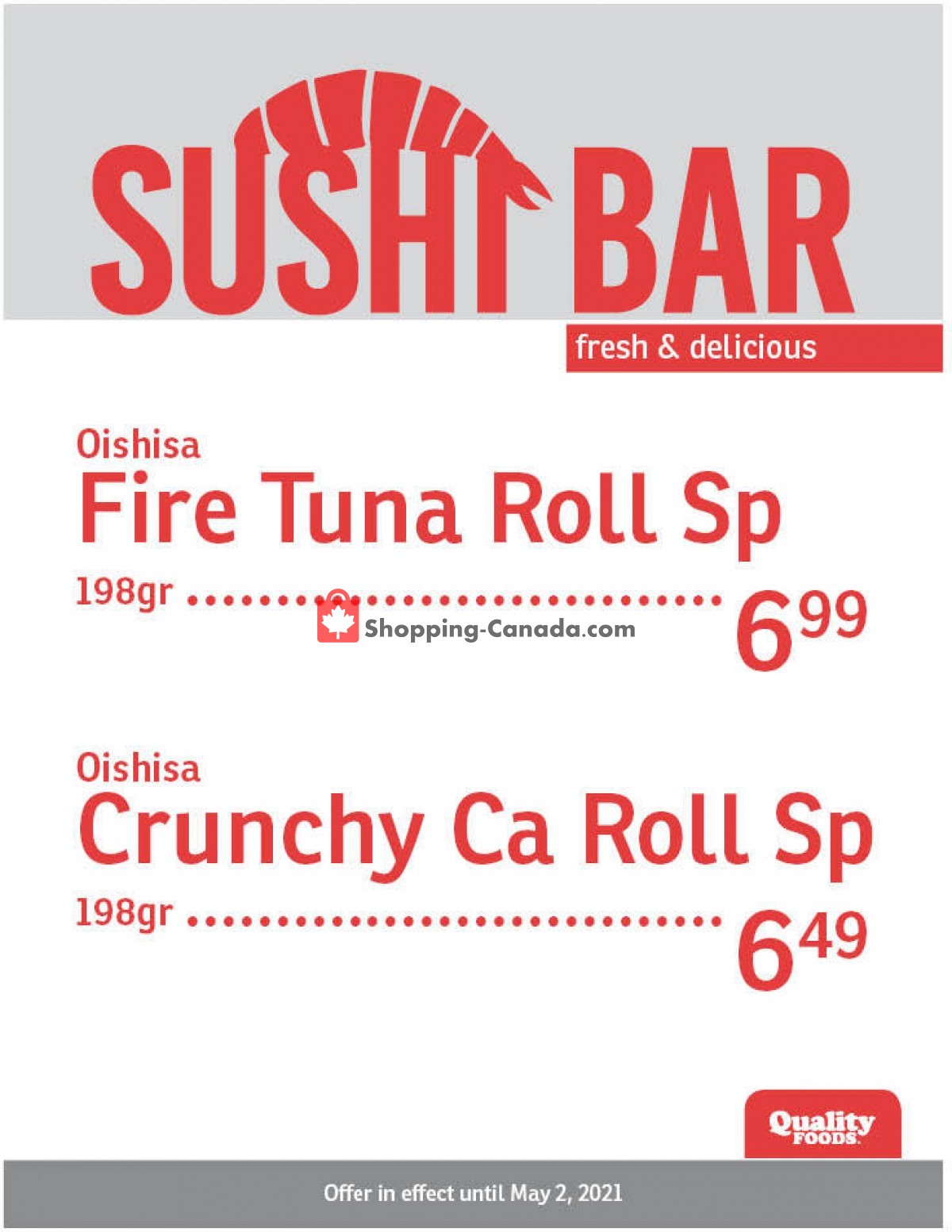 Quality Foods flyer from Monday April 26, 2021 to Sunday May 2, 2021 - page 2