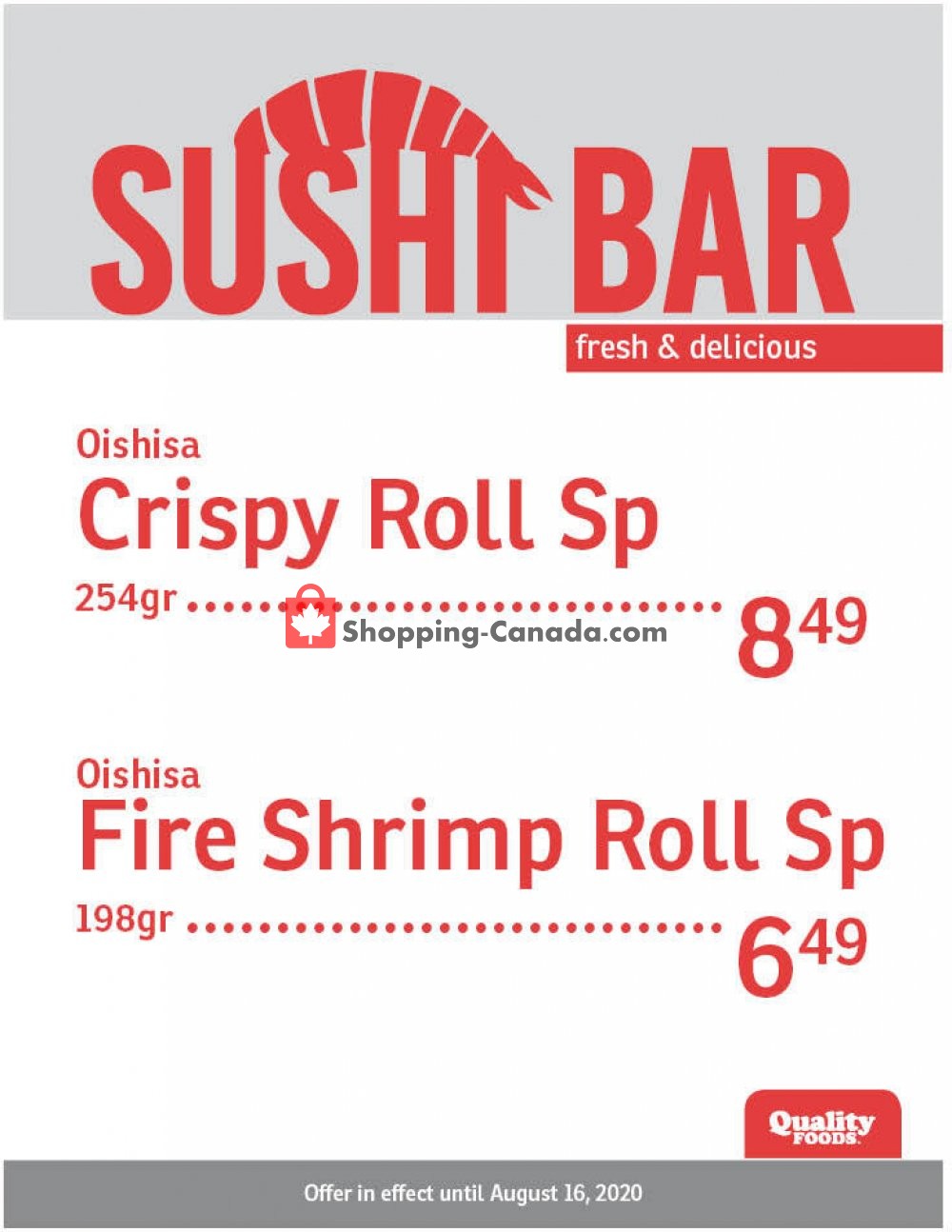 Quality Foods flyer from Monday August 10, 2020 to Sunday August 16, 2020 - page 2