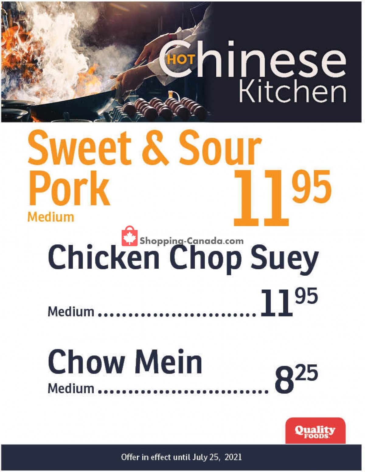Quality Foods flyer from Monday July 19, 2021 to Sunday July 25, 2021 - page 1