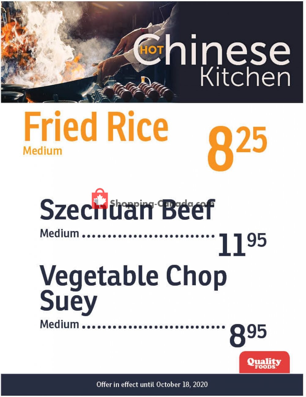 Quality Foods flyer from Monday October 12, 2020 to Sunday October 18, 2020 - page 1