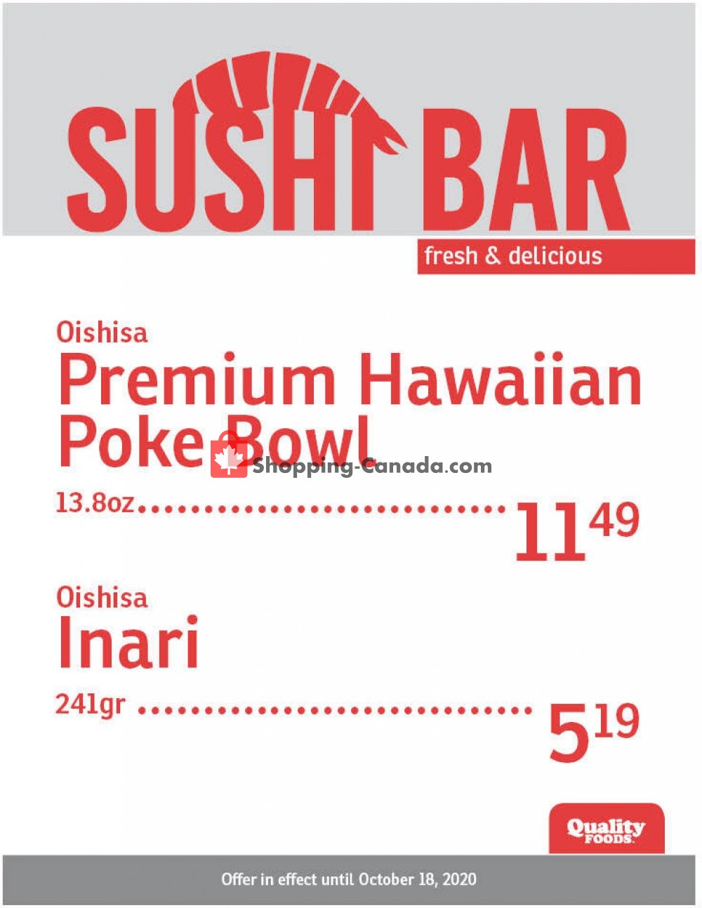 Quality Foods flyer from Monday October 12, 2020 to Sunday October 18, 2020 - page 2
