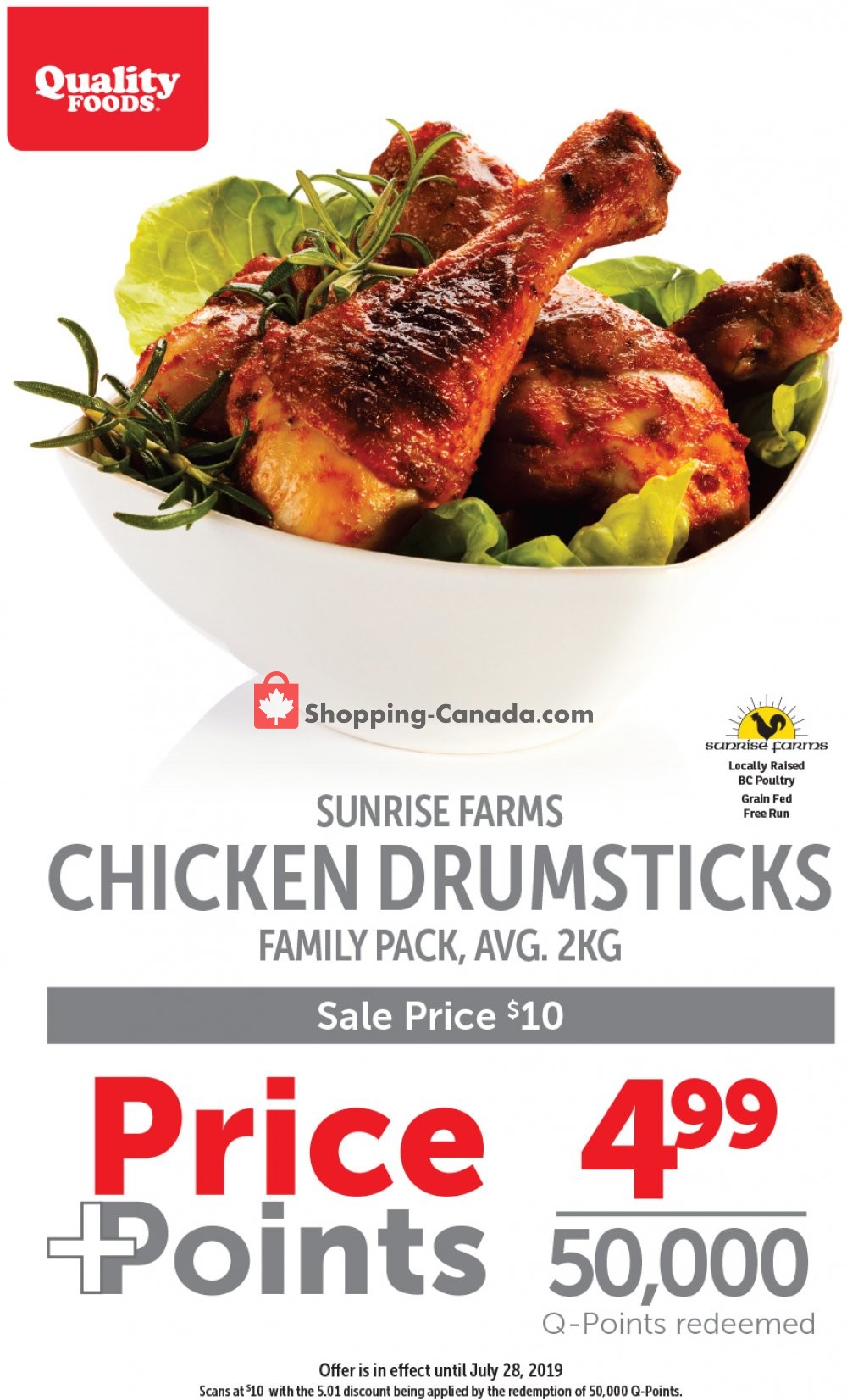 Quality Foods flyer from Monday July 22, 2019 to Sunday July 28, 2019 - page 1