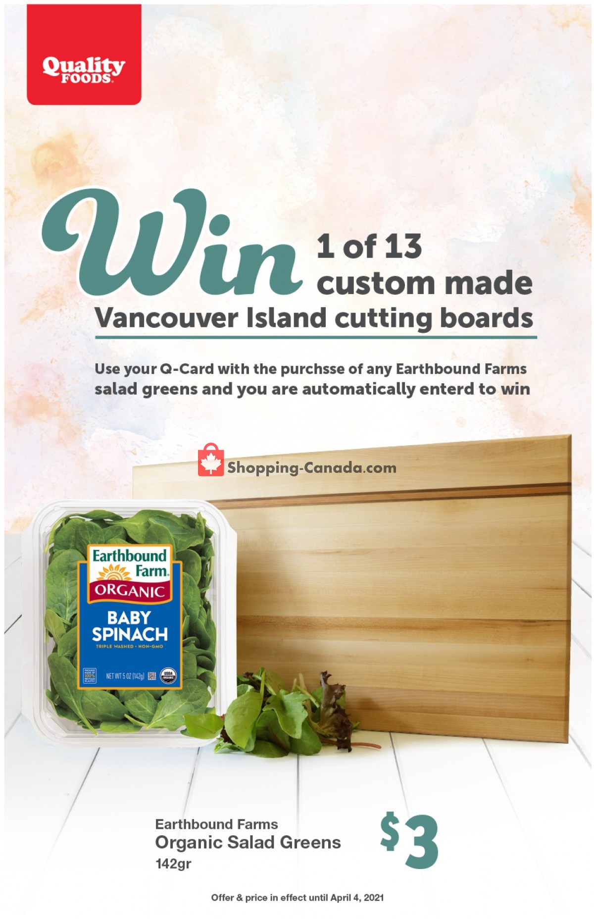 Quality Foods flyer from Monday March 29, 2021 to Sunday April 4, 2021 - page 1