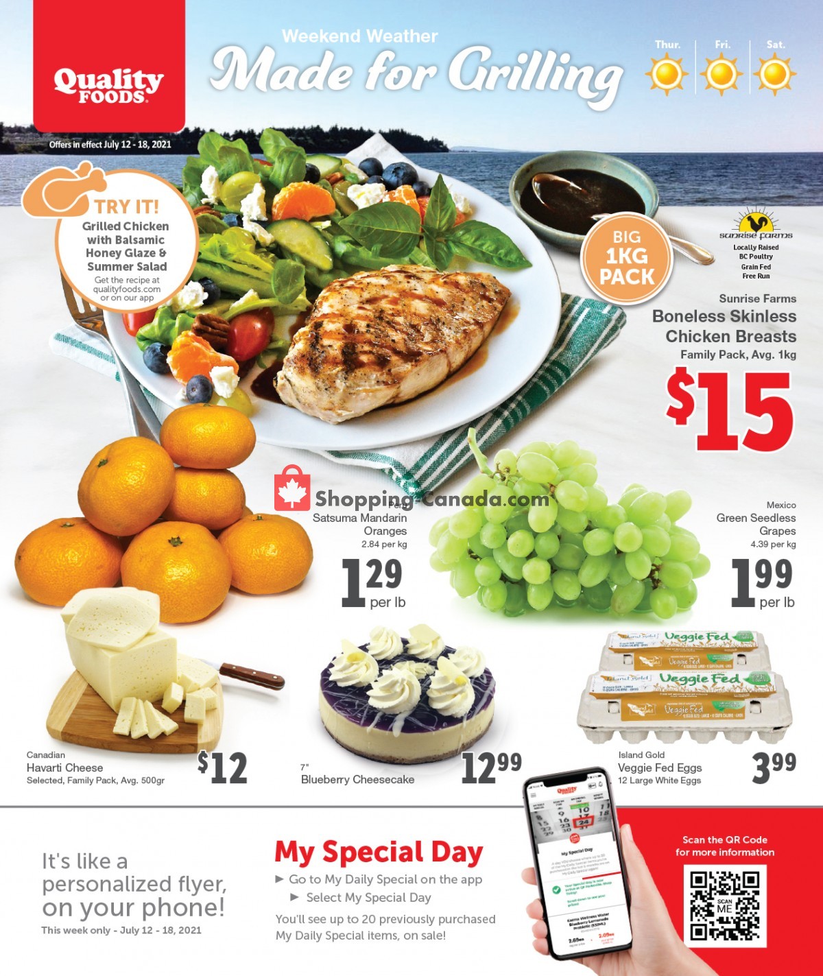 Quality Foods flyer from Monday July 12, 2021 to Sunday July 18, 2021 - page 1