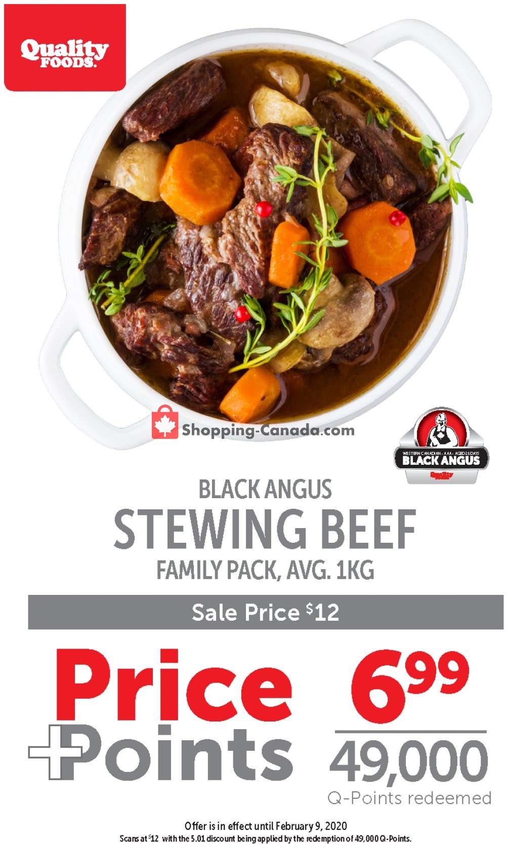 Quality Foods flyer from Monday February 3, 2020 to Sunday February 9, 2020 - page 1