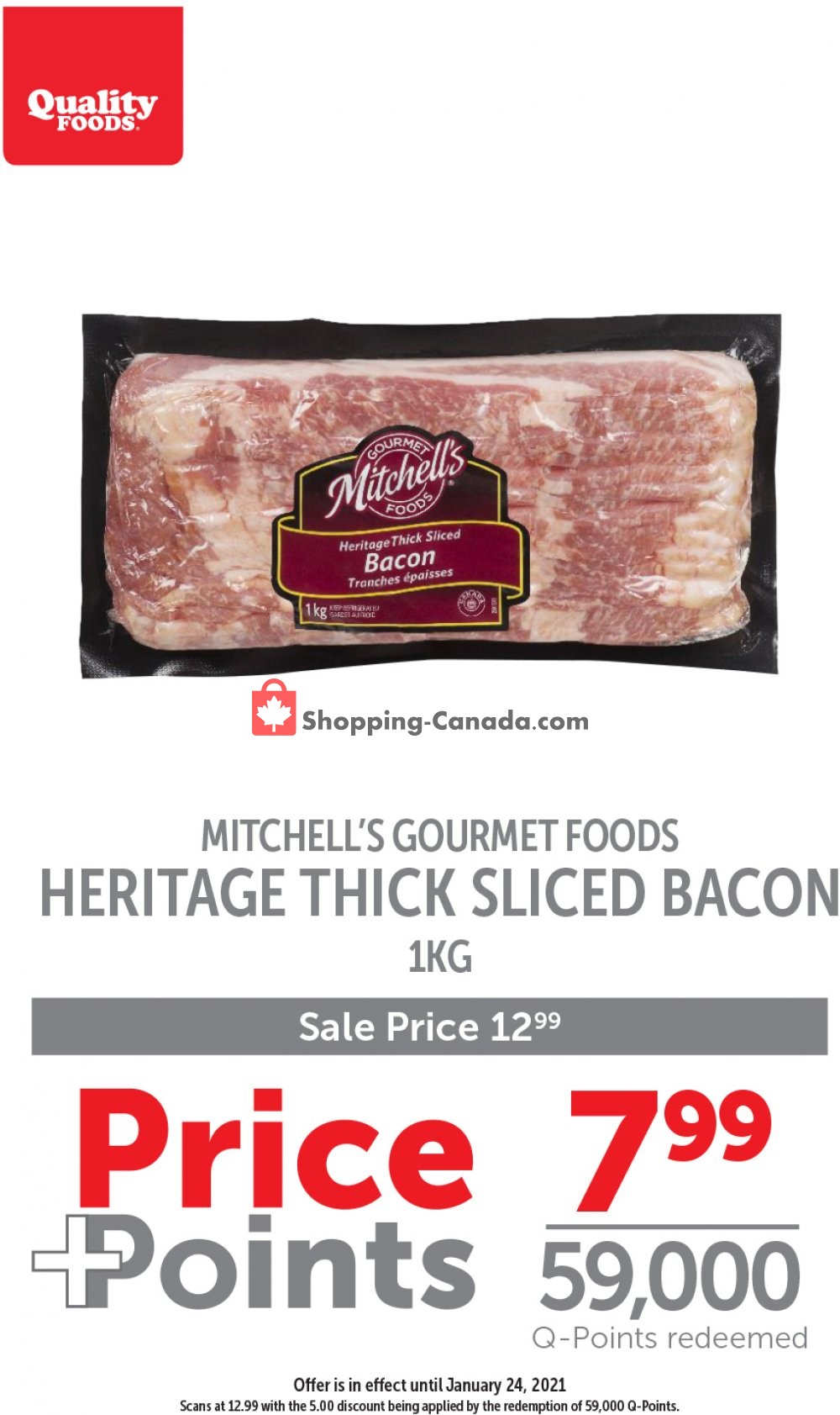 Quality Foods flyer from Monday January 18, 2021 to Sunday January 24, 2021 - page 1