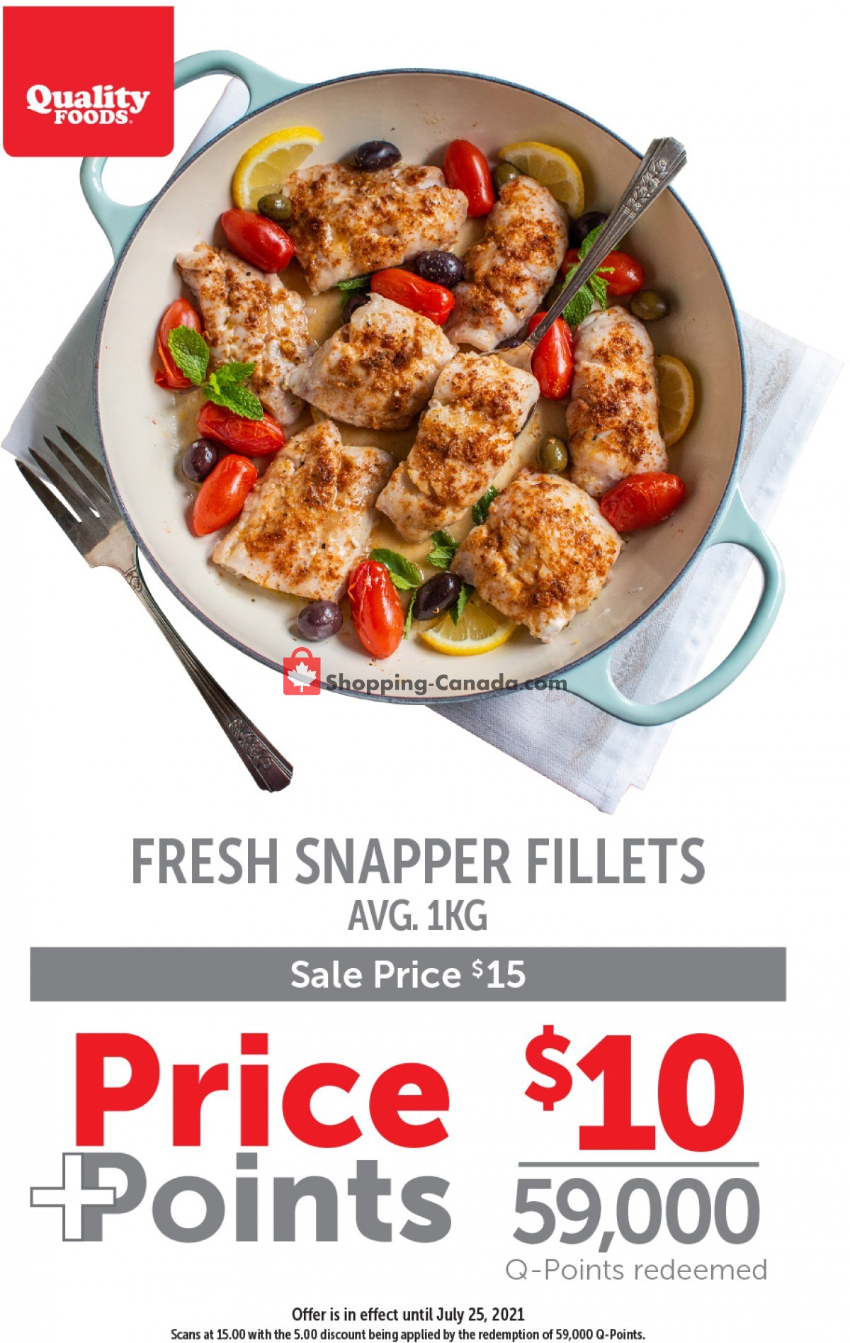 Quality Foods flyer from Monday July 19, 2021 to Sunday July 25, 2021 - page 1