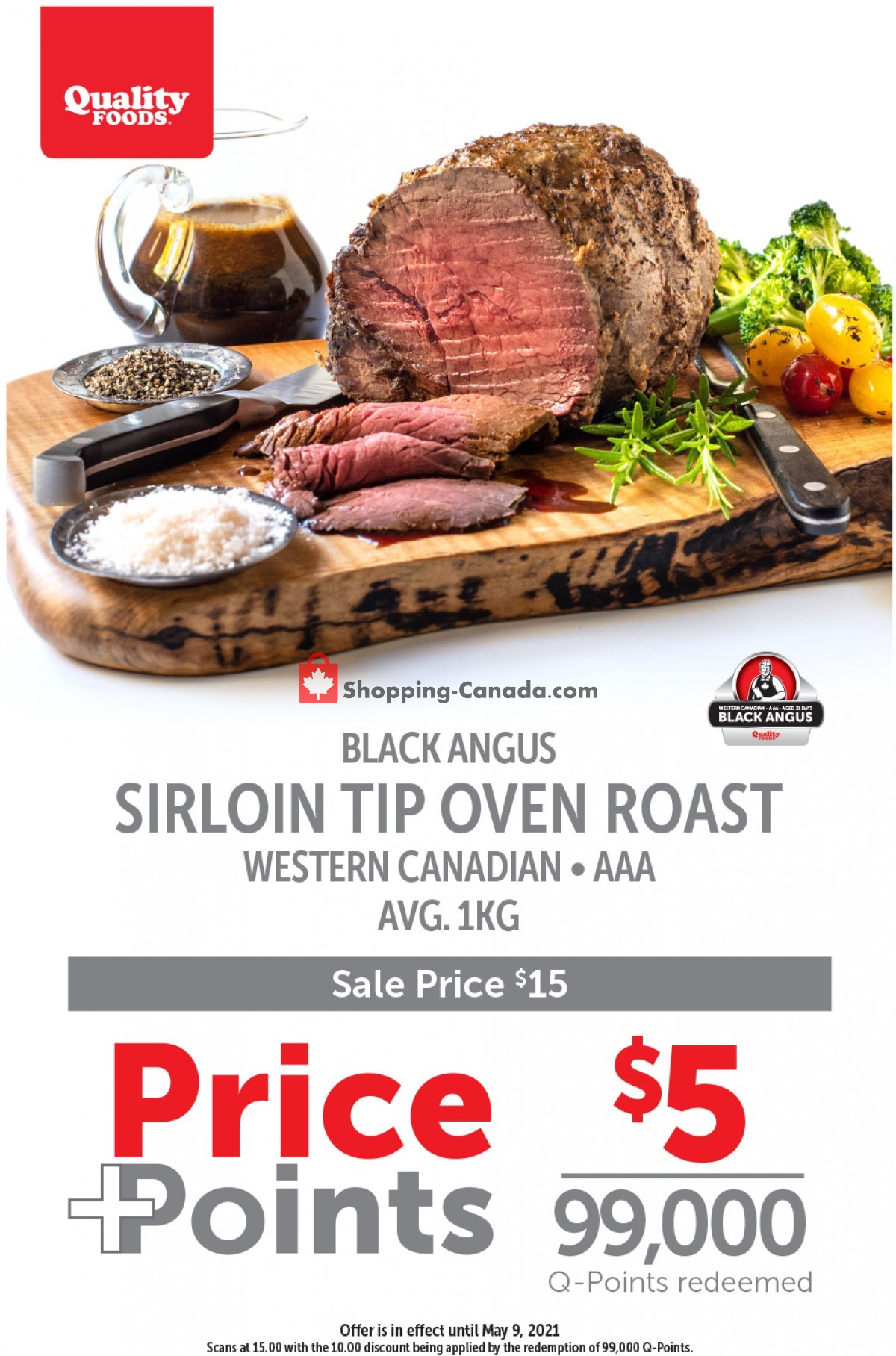 Quality Foods flyer from Monday May 3, 2021 to Sunday May 9, 2021 - page 1