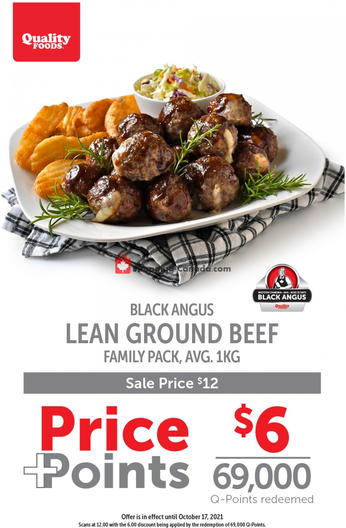 Quality Foods flyer from Monday October 11, 2021 to Sunday October 17, 2021 - page 1