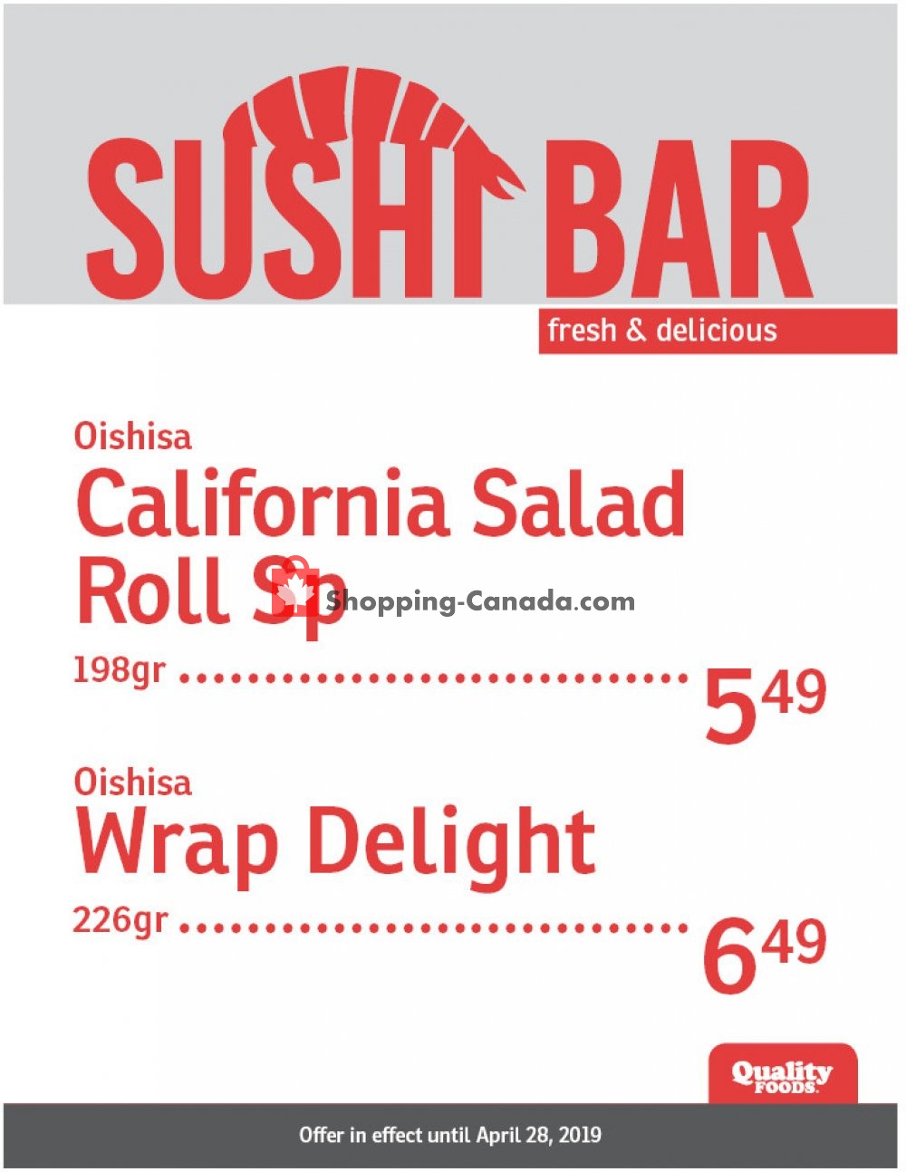 Quality Foods flyer from Monday April 22, 2019 to Sunday April 28, 2019 - page 3
