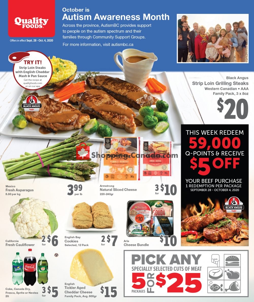 Quality Foods Canada, flyer (Special Offer) September 28 October 4