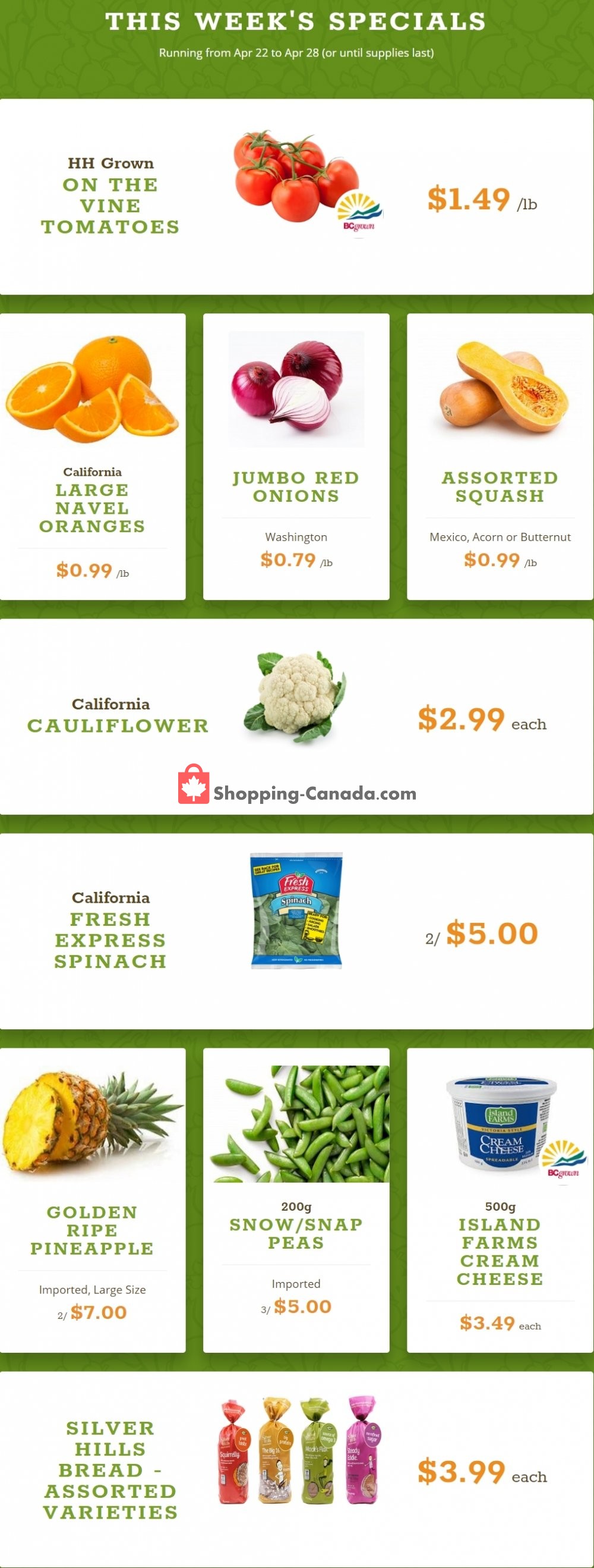 Quality Greens flyer from Wednesday April 22, 2020 to Tuesday April 28, 2020 - page 1