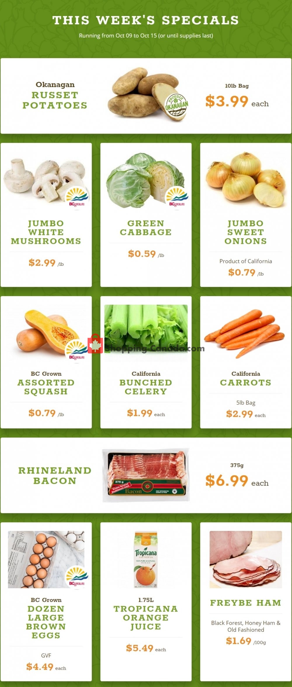 Quality Greens flyer from Wednesday October 9, 2019 to Tuesday October 15, 2019 - page 1