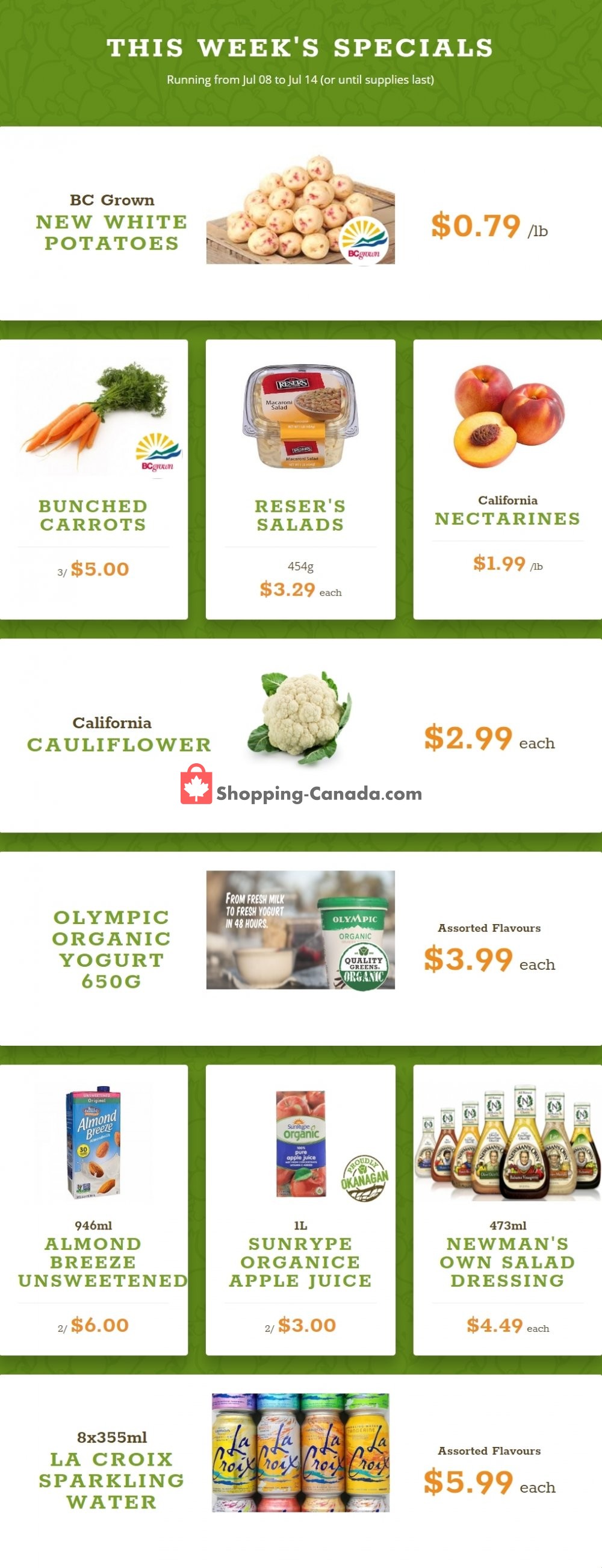 Quality Greens flyer from Wednesday July 8, 2020 to Tuesday July 14, 2020 - page 1