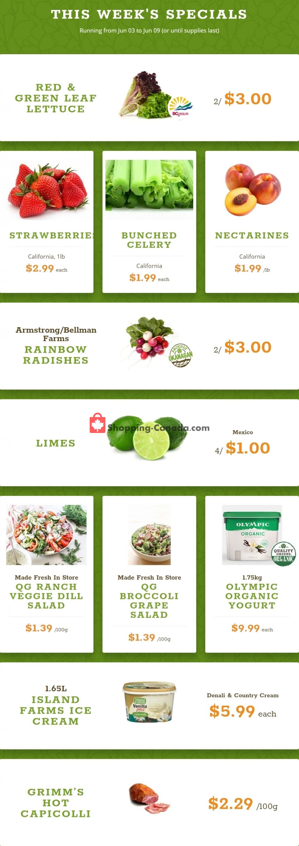 Quality Greens flyer from Wednesday June 3, 2020 to Tuesday June 9, 2020 - page 1