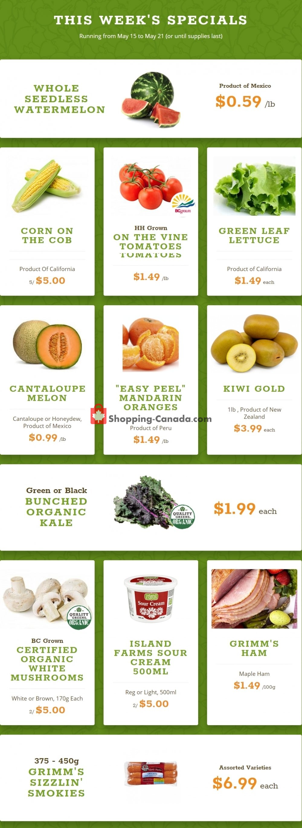 Quality Greens flyer from Wednesday May 15, 2019 to Tuesday May 21, 2019 - page 1