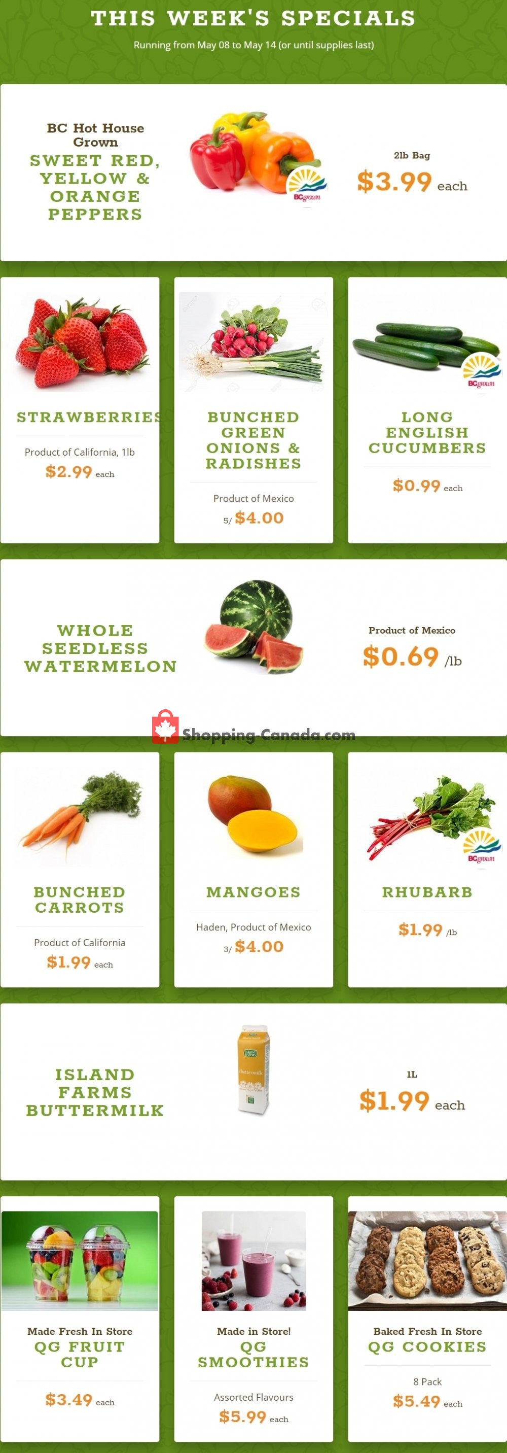 Quality Greens flyer from Wednesday May 8, 2019 to Tuesday May 14, 2019 - page 1
