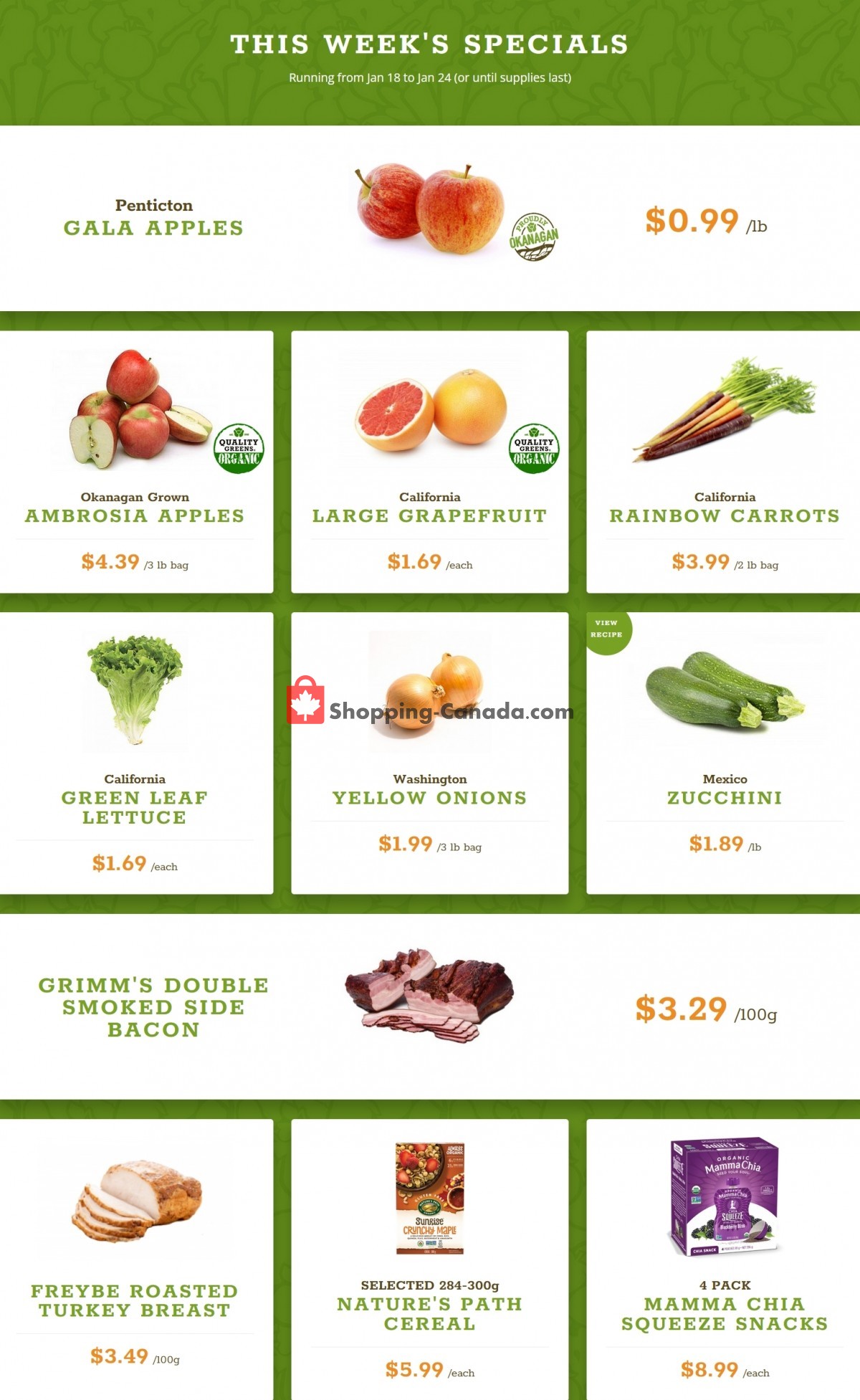 Quality Greens flyer from Wednesday January 18, 2023 to Tuesday January 24, 2023 - page 1