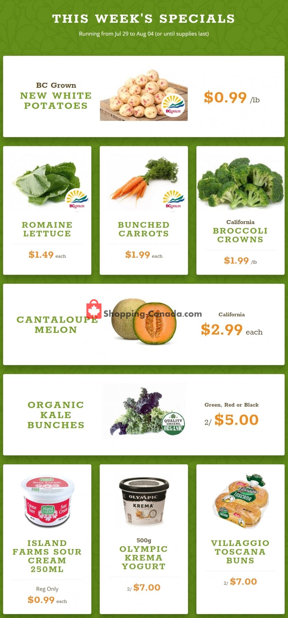 Quality Greens flyer from Wednesday July 29, 2020 to Tuesday August 4, 2020 - page 1